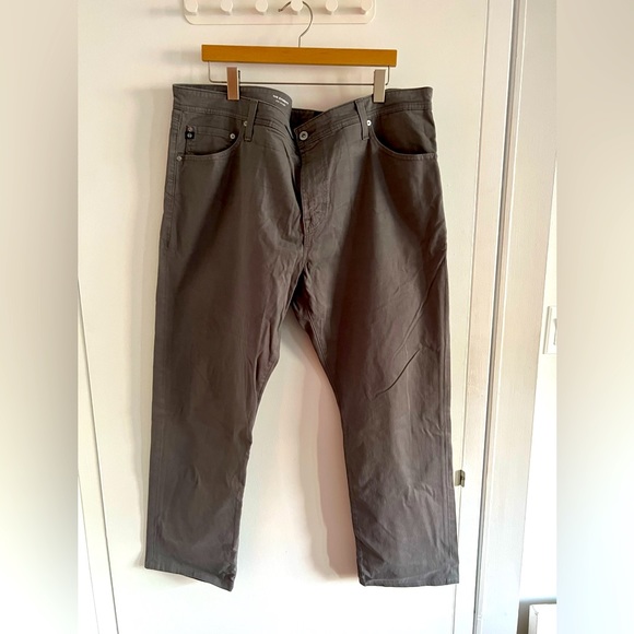Men’s AG Chino Putty Grey herringbone size 40x32 - Picture 1 of 5